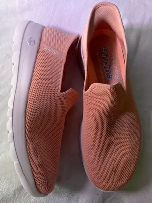 Skechers Pink Mesh Slip-On Walking Sneakers thumbnail 5