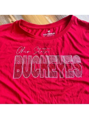 Colosseum NEW Women's Ohio State Buckeyes Embellished Tee Size XL SKU#B2484 thumbnail 2