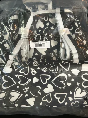 Brighton Endless Love Black & White Heart Print Backpack NWT thumbnail 6