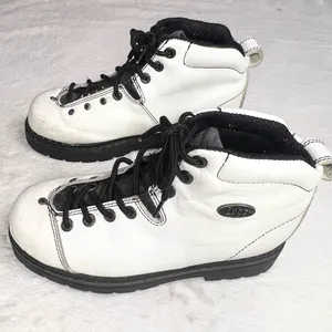 Vintage Y2K Lugz White Leather Combat Boots Women’s Size 8.5 thumbnail 4