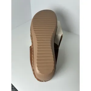 Womens Orthopedic Wedge Sandals Casual Tan Brown Floral Slides Size 8.5 40 EU‎ thumbnail 6