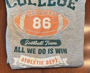 Gray College Football Graphic Tee thumbnail 5