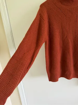 Cashmere charter club luxury mock neck sweater fall cozy thumbnail 5