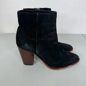 Sam Edelman Blake Black Suede‎ Ankle Bootie With Block Heel Size 6.5 thumbnail 2