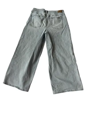 American Eagle Super High- Rise Baggy Wide Leg Ankle Jeans thumbnail 5