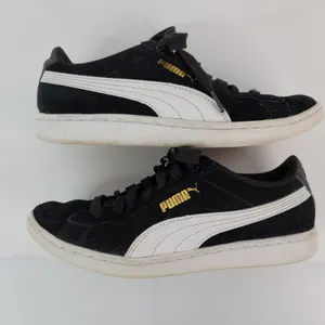 Puma Vikky Womens Size 7‎ Black Low Top Sneakers Suede Shoes 362624-02 thumbnail 9