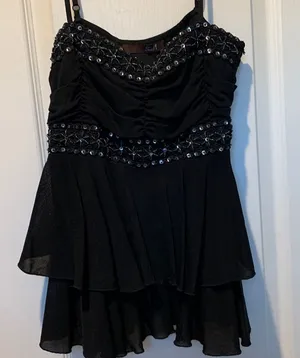 Tea Collection Black Sequins Top Size L thumbnail 1