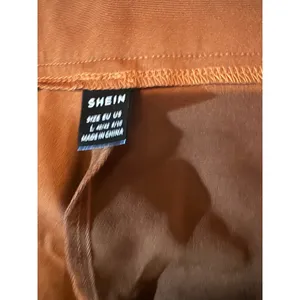 SHEIN Women Brown High Waisted Pleated Straight Leg Dress Pants Trousers Size L thumbnail 6