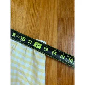 Faithfull the Brand Yellow Gingham Button Front Midi Skirt Side Slits Size US 4 thumbnail 4