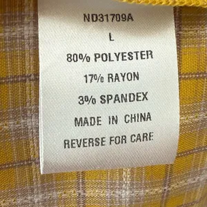 Lumiere Checkered Mini Dress Yellow Women’s Sz L thumbnail 5