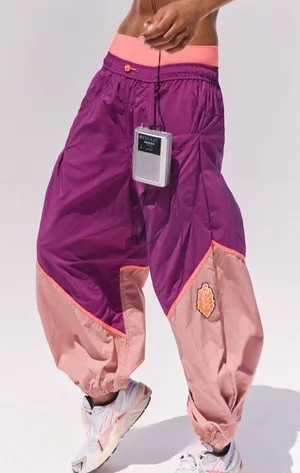 NWT Free People Freeflow Pants in Deep Mulberry Combo thumbnail 1