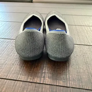 Rothys The Point Womens 5 Grey Birdseye Knit Flat Shoes Preppy Loafer Slip On thumbnail 3