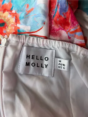 Hello Molly Different Love One Shoulder Floral Maxi Dress Pink Blue Size 6 thumbnail 5