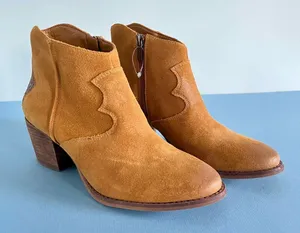 Marc Fisher Stefani Tan Suede Western Ankle Boots‎ thumbnail 1