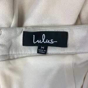 Lulus Tan Cream Faux Suede Knee Length Skirt M thumbnail 4