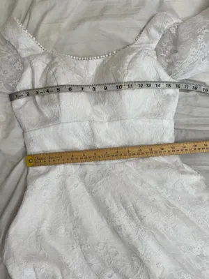 Vintage Style Allover Lace Wedding Dress Long Bishop Sleeve White Size 4 thumbnail 8