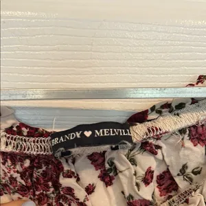 Brandy Melville Red Ruched Off-Shoulder Blouse thumbnail 2