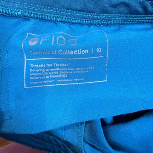 Figs Zamora Scrub Jogger Pants Teal Blue Orange‎ Drawstring Size XL PO 1652 thumbnail 6