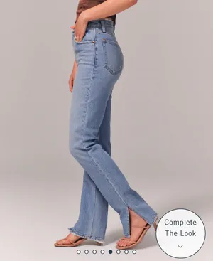 Abercrombie Women's Ultra High Rise 90s Straight Jean thumbnail 3