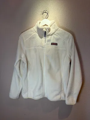 Vineyard Vines Martha’s Vineyard Women’sSoft Fleece Cream Jacket Zip Up Size XS thumbnail 2
