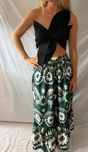 Philosophy Green Pattern Maxi Skirt thumbnail 1