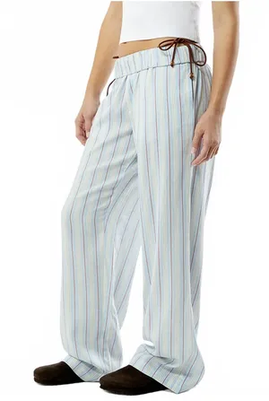 Pacsun Outer Banks Beachcomber Linen Boxer Pants NWT Blue Stripe Small thumbnail 1