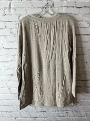 Soma Beige Crewneck Lightweight Long-Sleeve pajama set size medium thumbnail 11