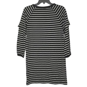 Gap T-Shirt Dress Size XS Black White Striped Womens Blended Fabric‎ LS Pullover thumbnail 8