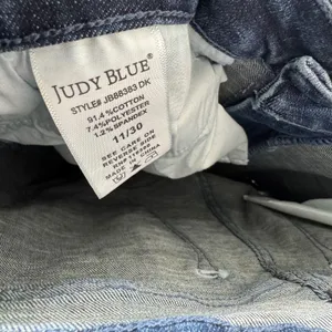 Judy Blue High Waist Distressed‎ Medium Wash Denim Jeans Flare Womens 11/30 thumbnail 7