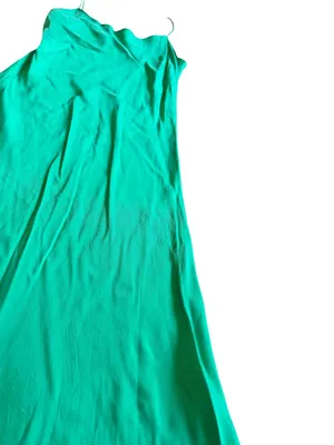 J. Crew Bold Green Midi Dress Spaghetti Strap Flowy Wedding Party Size 6 Women's thumbnail 2