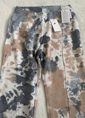 Nike Loose Fit Tie Dye Cuffed Sweatpants in Slate Blue, Medium thumbnail 4