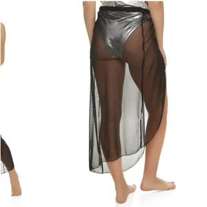 Mesh Split Cover Up Maxi Skirt thumbnail 4