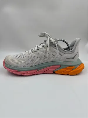 Hoka One One Women’s Clifton Edge Running Shoes Us10 Gray Pink Orange 1110511 thumbnail 7
