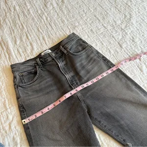 AGOLDE Pinch Waist Skinny Jeans 26 Interlude Black Grey thumbnail 11