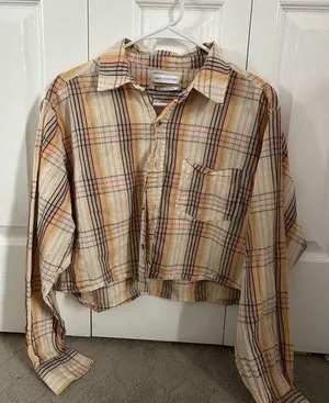 Urban Outfitters Cropped Flannel thumbnail 1