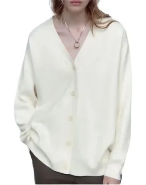 Zara Oversized V-neck Off-White
Cardigan(Size Small) thumbnail 1