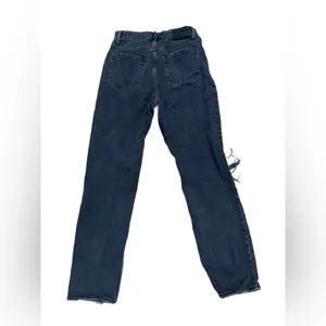 Size 27/4R Curve Love High Rise Dad Jeans Black Distressed thumbnail 8