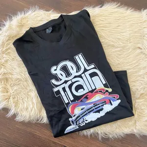 New unworn Black Soul Train 100% Cotton Graphic Print T-shirt XL thumbnail 1