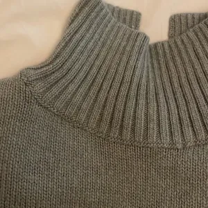 Oversized High Neck Turtleneck Woven Sweater in Blue/Gray - Size S Small thumbnail 2