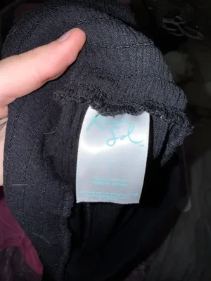 Kona Sol Black Pants w/ side slits thumbnail 2