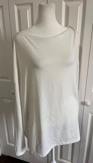 Allsaints Oversized Batwing Blouse White Medium thumbnail 1