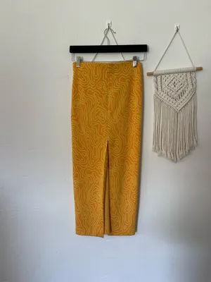 Zara Abstract Printed Midi Skirt thumbnail 4