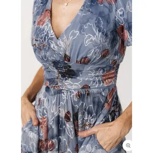 Baltic Born Ardley Maxi Dress Slate Print Size 1XL Floral thumbnail 2