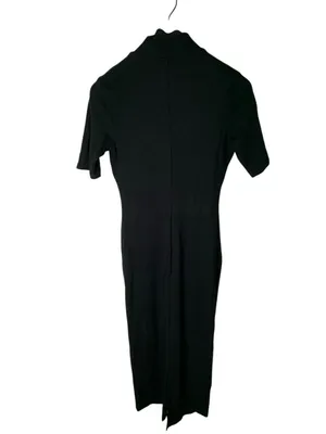 Marine Layer ribbed short sleeve dress black women's size large thumbnail 2