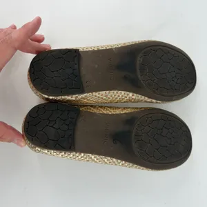 Vionic Anita Gold Woven Ballet Flats Womens 7.5 Orthotic Comfort Shoes thumbnail 7