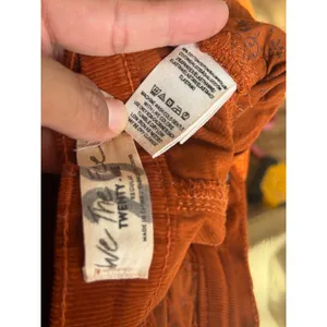 We The Free Free People Burnt Orange Corduroy Raw Hem Slim Pants Size 29 thumbnail 5