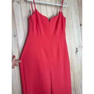 NWT Lulus Impressive Glamour Coral Pink Sleeveless Column Maxi Dress Cocktail XL thumbnail 4