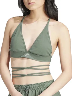 Adidas‎ Bralette Strappy Cross Back Green NWT XL thumbnail 1