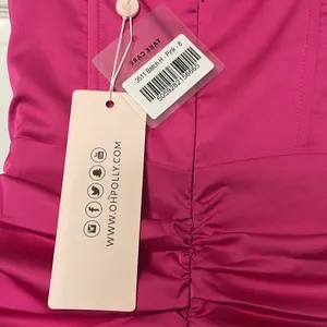 Oh Polly Timeless Romance Ruched Asymmetric Satin Mini Dress in Pink Size 4 thumbnail 8