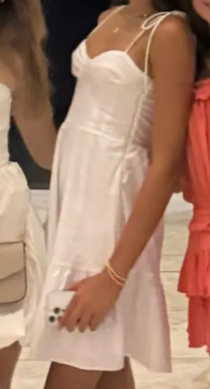 White boutique mini dress sleeveless thumbnail 3